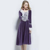 Nightgowns Sleepshirts Purple Lace Home Dress Nightdress Sweet Sleepwear Vintage Sleep Lounge Nightgown Female Nightwear #L124