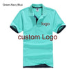 Custom Polo shirt Customized Printing Logo Service  company/hotel/Staff Unisex Short Sleeve Cotton Polos