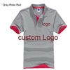 Custom Polo shirt Customized Printing Logo Service  company/hotel/Staff Unisex Short Sleeve Cotton Polos