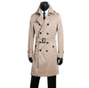 Men's clothing plus size spring  autumn men's long trench coats design commercial double breasted coat outerwear blue fashion