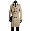 Men's clothing plus size spring  autumn men's long trench coats design commercial double breasted coat outerwear blue fashion