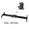 CUREFOTO 24"/60CM DSLR Camera Track Dolly Slider Video Stabilization Smooth Rail System For Photography Video 6kg Load Capacity