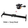 CUREFOTO 24"/60CM DSLR Camera Track Dolly Slider Video Stabilization Smooth Rail System For Photography Video 6kg Load Capacity