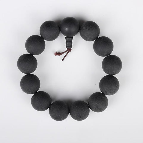 Zen Natural Medicine Joke Charm Buddhist Prayer Stone Beads Men Handmade String Bangle Meditation Believers Jewelry