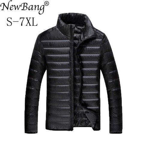 NewBang Plus 5XL 6XL 7XL Duck Down Jacket Men's Feather Ultralight Down Jacket For Men Park Outwear With Carry Bag Overcoat