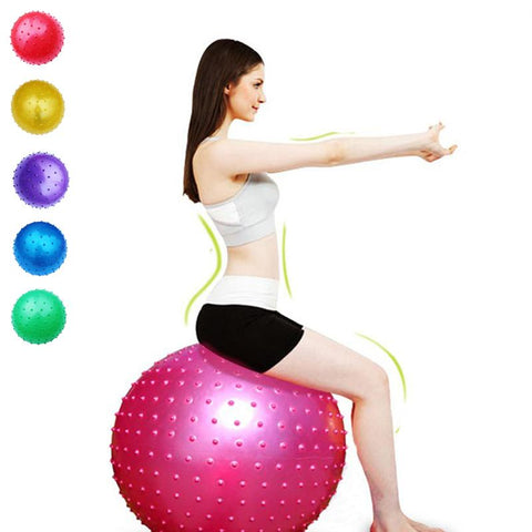 65cm Yoga Balls Fitness Ball Pilates Workout Exercise Balance Balls Point Fitness FTraining Point Massage Yoga Ball Accessories