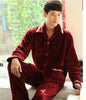winter autumn plus size flannel pajamas thick men coral fleece pajama sets sleepwear long-sleeve long male nightgown lounge set