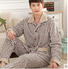winter autumn plus size flannel pajamas thick men coral fleece pajama sets sleepwear long-sleeve long male nightgown lounge set