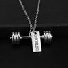 Fitness Gym Necklace Dumbbell Pendant Bodybuilding Necklaces Men Women Jewelry Sport Kettlebell Barbell Dumbbell