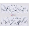 1PCS White Black Gradient Marble Nail Art Sticker Water Transfer Decal Watermark Slider Manicure Full Wrap Tool Decor JIBN624