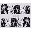 1PCS White Black Gradient Marble Nail Art Sticker Water Transfer Decal Watermark Slider Manicure Full Wrap Tool Decor JIBN624