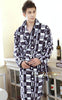 Autumn winter thickening flannel bathrobe man coral fleece robe lengthen 5xl plus size long-sleeve sleepwear nightgown
