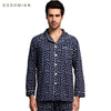 Men Pajamas Sets Cotton Leaf Print Men Sleepwear Casual Style Nightgown Soft Cotton For Sleeping Homewear 2 Pieces Long Pijamas