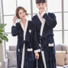 Autumn winter thick flannel robe men coral fleece bathrobe male plus size sleepwear long-sleeve couples nightgown long thick