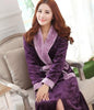 Autumn winter thick flannel robe men coral fleece bathrobe male plus size sleepwear long-sleeve couples nightgown long thick