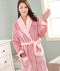 Autumn winter thick flannel robe men coral fleece bathrobe male plus size sleepwear long-sleeve couples nightgown long thick