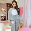 Autumn Winter Women Pyjamas Sets pajamas Sleepwear Suit Thick Warm Coral Flannel nightgown Female Cartoon Animal Pijama Mujer