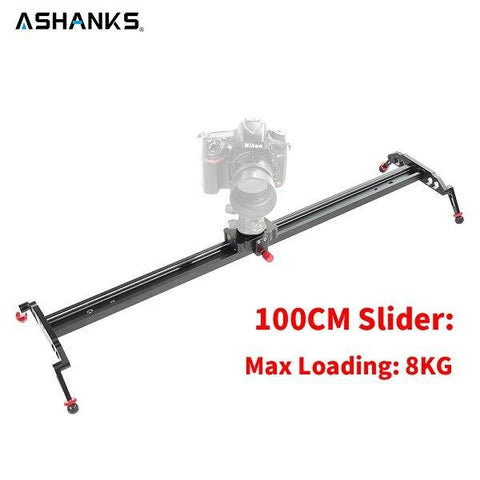 Camera Slider Aluminum Alloy Dolly Slider Track Video Stabilizer Rail Track Slider for DSLR Photo Studio 60cm/80cm/100cm/120cm