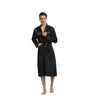 New Black Chinese Men Satin Rayon Robe Gown Solid Color Kimono Bath Gown Lounge Casual Male Nightgown Sleepwear Home Wear