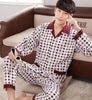 Male sleepwear 100% plus size cotton pajamas long-sleeve men autumn  winter pajama sets lounge set nightgown