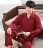 Male sleepwear 100% plus size cotton pajamas long-sleeve men autumn  winter pajama sets lounge set nightgown