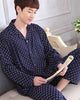 Male sleepwear 100% plus size cotton pajamas long-sleeve men autumn  winter pajama sets lounge set nightgown