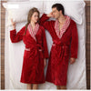 Autumn winter thickening flannel robe coral fleece bathrobe lengthen men plus size long-sleeve sleepwear nightgown warm