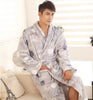 Autumn winter thickening flannel robe coral fleece bathrobe lengthen men plus size long-sleeve sleepwear nightgown warm