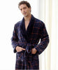 Autumn winter thickening flannel robe coral fleece bathrobe lengthen men plus size long-sleeve sleepwear nightgown thick warm