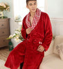 Autumn winter thickening flannel robe coral fleece bathrobe lengthen men plus size long-sleeve sleepwear nightgown thick warm