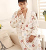 Autumn winter thickening flannel robe coral fleece bathrobe lengthen men plus size long-sleeve sleepwear nightgown thick warm