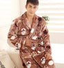 Autumn winter thickening flannel robe coral fleece bathrobe lengthen men plus size long-sleeve sleepwear nightgown thick warm