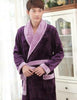 Autumn winter thick flannel robe men coral fleece bathrobe male plus size sleepwear long-sleeve couples long nightgown