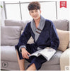Autumn winter thick flannel robe men coral fleece bathrobe male plus size sleepwear long-sleeve couples long nightgown