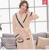 Autumn winter thick flannel robe men coral fleece bathrobe male plus size sleepwear long-sleeve couples long nightgown