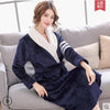 Autumn winter thick flannel robe men coral fleece bathrobe male plus size sleepwear long-sleeve couples long nightgown