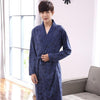 Sexy Mens Robe 100% Cotton Bathrobe Spring Autumn Nightgown Loungewear Long-sleeve Kimono XL,2XL,3XL,4XL Plus Size __4 Styles