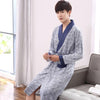 Sexy Mens Robe 100% Cotton Bathrobe Spring Autumn Nightgown Loungewear Long-sleeve Kimono XL,2XL,3XL,4XL Plus Size __4 Styles