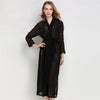 Hot Lady Chiffon Nightgown Bride Wedding Robe Soft Satin Sleepwear Sexy Long Perspective Nightdress Casual Kimono Gown One Size