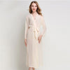Hot Lady Chiffon Nightgown Bride Wedding Robe Soft Satin Sleepwear Sexy Long Perspective Nightdress Casual Kimono Gown One Size