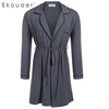 Ekouaer Men Robes Nightwear Spring Autumn Bathrobe Long Sleeve Lounge Sleepwear Long Kimono Robe with Belt Male Nightgown M-3XL