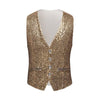 PYJTRL Men Paillette Waistcoat Luxurious Gold Silver Red Blue Full Sequins Wedding Groom Vest Gilet Homme DJ Bar Singers Costume