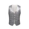 PYJTRL Men Paillette Waistcoat Luxurious Gold Silver Red Blue Full Sequins Wedding Groom Vest Gilet Homme DJ Bar Singers Costume
