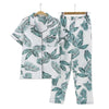 Fresh leaf pyjamas women 100% gauze cotton short sleeve trousers Korea pajamas mujer homewear women sleepwear