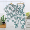 Fresh leaf pyjamas women 100% gauze cotton short sleeve trousers Korea pajamas mujer homewear women sleepwear