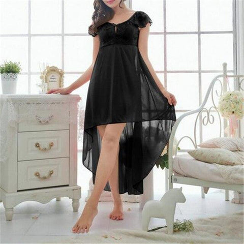 New Arrivals Lace Nightgowns Sleepshirts Solid Sleepwear Sexy Nightgown Female Soft Home Dress Vintage Cute Nightgown #H167