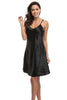 Sexy Mini Lady Spaghetti Strap Nightgown Sleepshirt Women's Satin Nightshirts Camisole Nightgown Chemises Slip Sleepwear