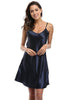 Sexy Mini Lady Spaghetti Strap Nightgown Sleepshirt Women's Satin Nightshirts Camisole Nightgown Chemises Slip Sleepwear