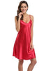 Sexy Mini Lady Spaghetti Strap Nightgown Sleepshirt Women's Satin Nightshirts Camisole Nightgown Chemises Slip Sleepwear