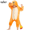 Pokemon Cartoon Onesie For Kids Animal Charizard Dragon Party Pajamas Boys Girls Winter Sleepwear Warm Flannel Long Sleeve Suit